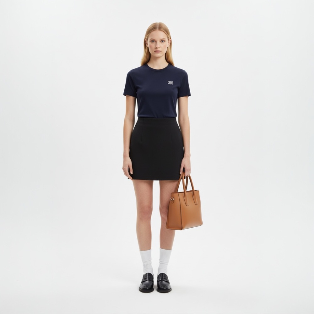 CELINE Triomphe t-shirt in ribbed cotton jersey - Picture 3 of 5